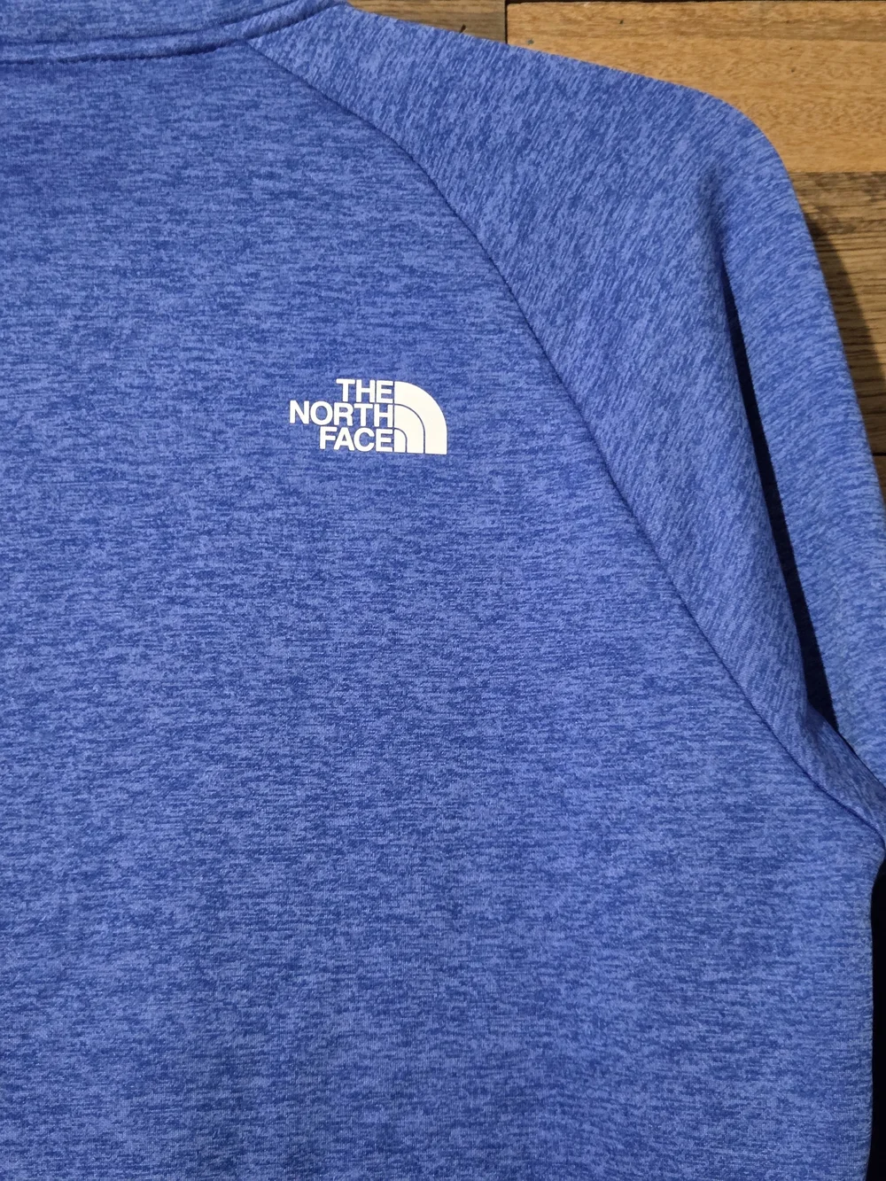 The North Face Men's S Blue Heather Performance Fleece Half Zip Pullover Sweater